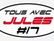 Tous avec Jules #17 : l'autocollant porté par les pilotes. Jules Bianchi.