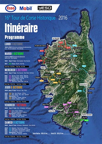 programme Tour de Corse Historique 2016