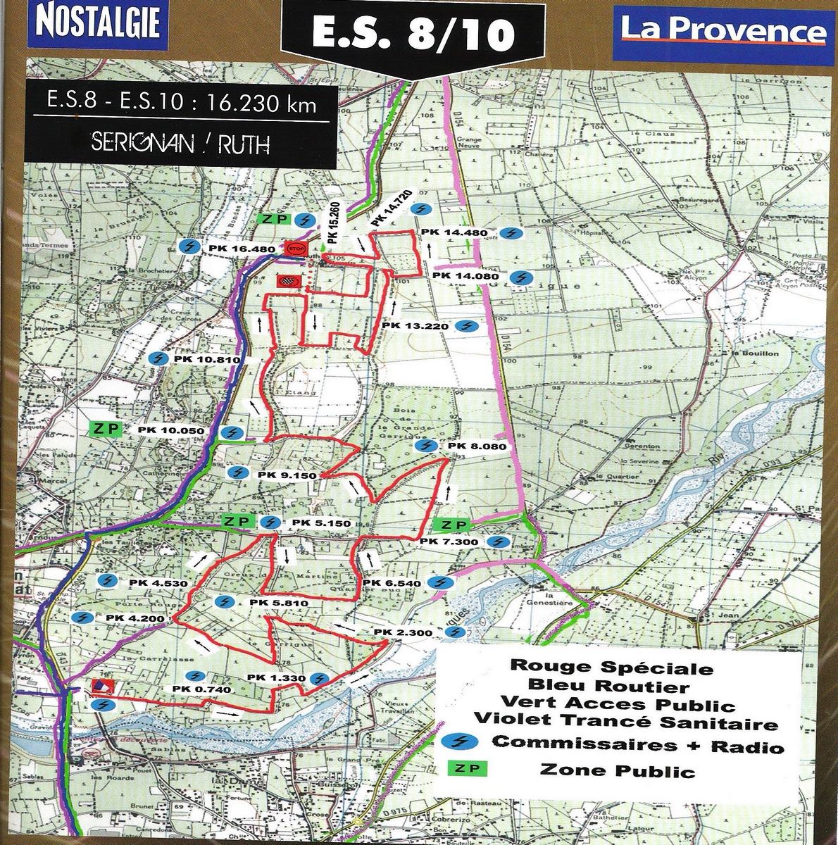 parcours Rallye Terre de Vaucluse 2016