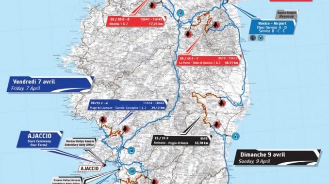 Le Tour de Corse 2017 se dévoile : Carte Tour de Corse 2017
