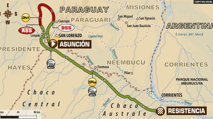 Dakar 2017 Etape 1 : la Carte. (c) : ASO