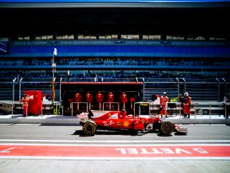 Vettel et Ferrari en Pole en Russie. (c) : Ferrari