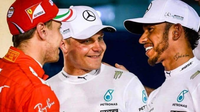 Vettel Hamilton Bottas GP de Bahrein 2017 en image