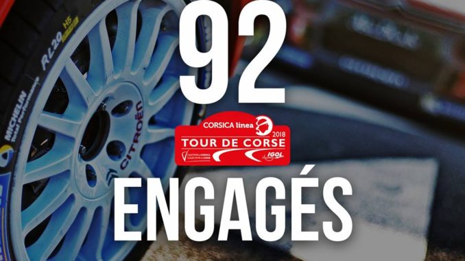 Liste des engagés Tour de Corse 2018