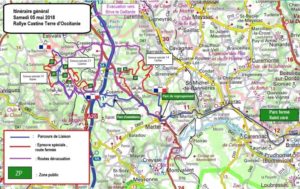 Cartes générales du Rallye Castine Terre d'Occitanie 2018