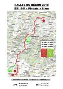Carte Rallye du Béarn 2019