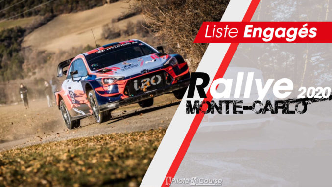 Engagés Rallye Monte-Carlo 2020