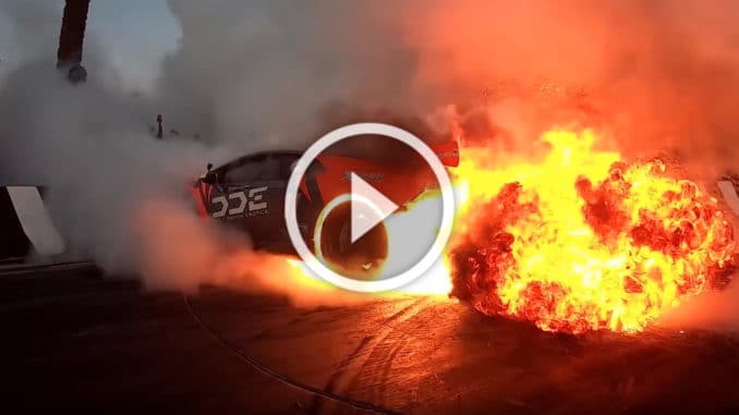Lamborghini Huracan en feu