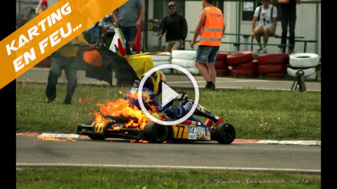Karting KZ en feu