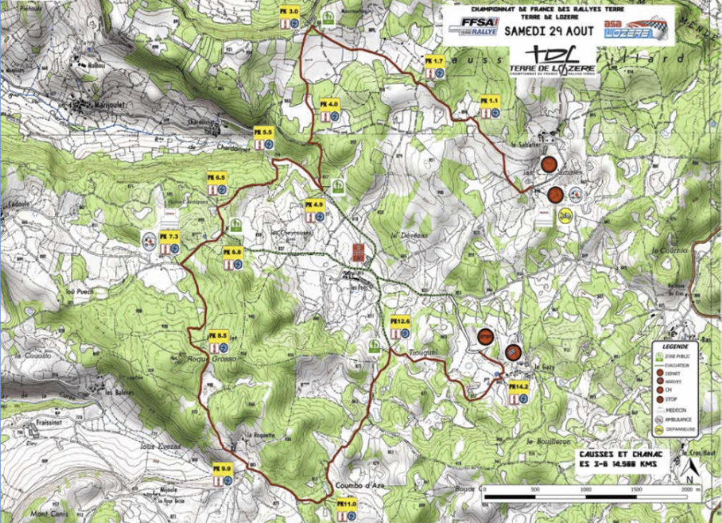 Carte ES3 Rallye Terre de Lozère 2020