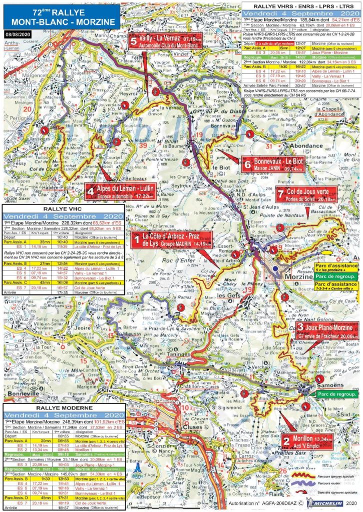 Carte Rallye Mont-Blanc 2020 Vendredi
