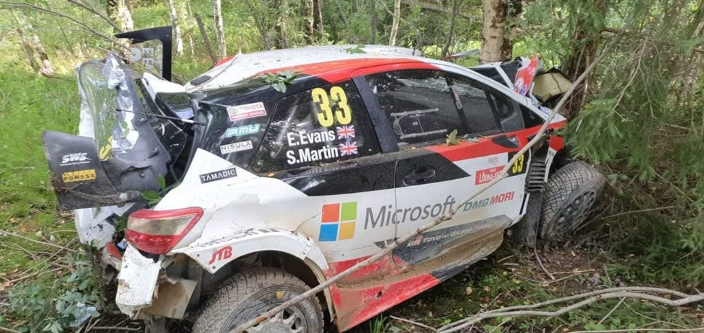 Crash Evans South Estonia Rally 2020. (C) : DR.