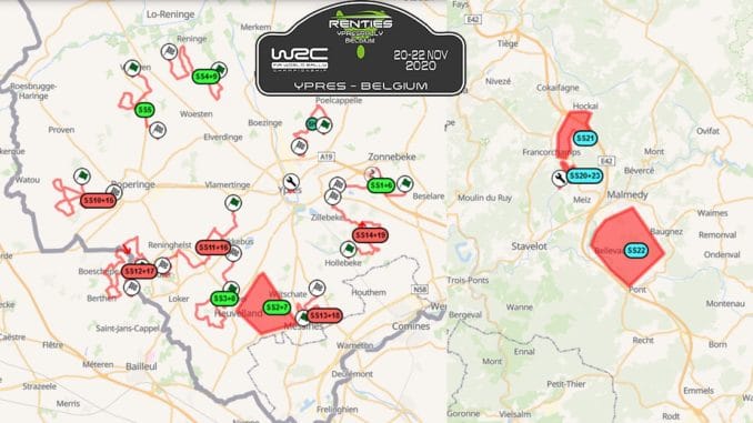 Carte Rallye Belgique Ypres 2020