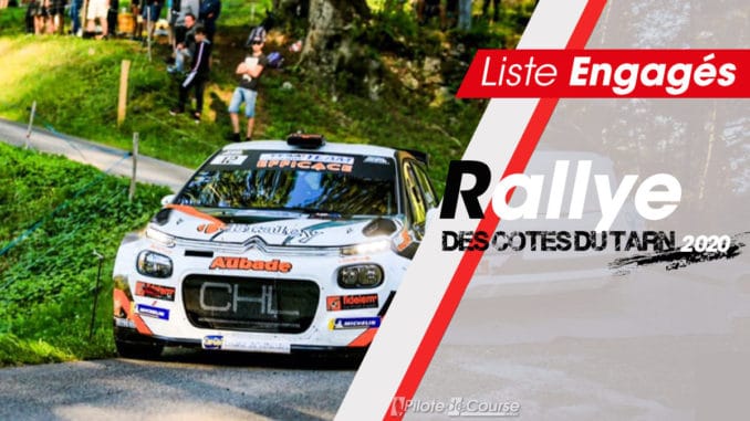 engagés Rallye des Côtes du Tarn 2020