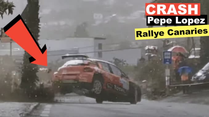 Crash et colère de Pepe Lopez au Rallye des Canaries 2020