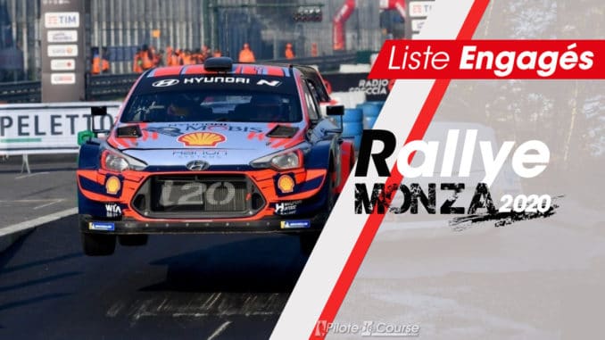 Liste des engagés au Rallye Monza 2020