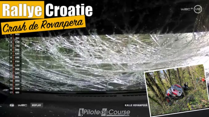 Crash de Rovanpera au Rallye de Croatie 2021