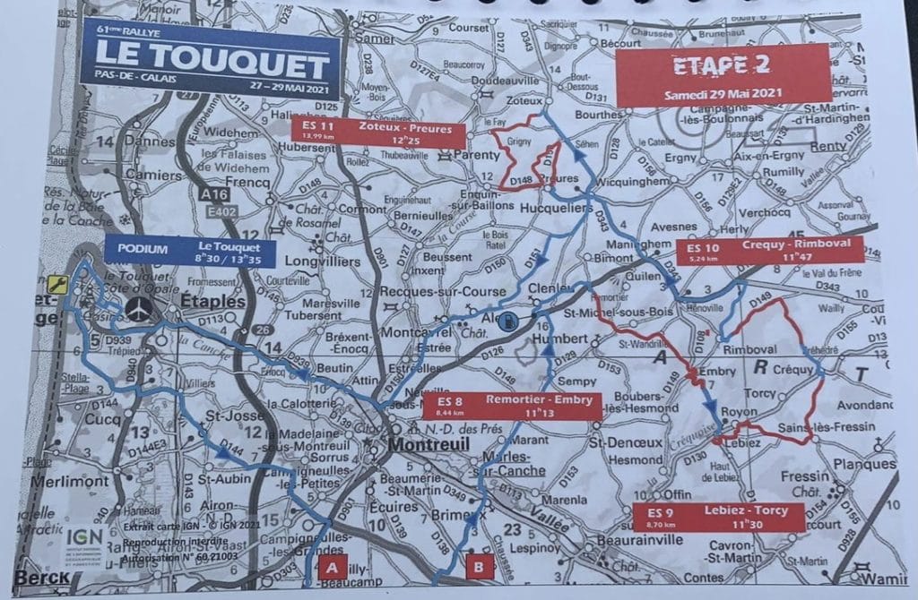 Cartes du Rallye du Touquet 2021